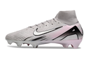 CHUTEIRA NIKE AIR ZOOM MERCURIAL SUPERFLY 10 ELITE CAMPO - CINZA E ROSA