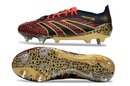 ADIDAS PREDATOR 24 ELITE TRAVA MISTA - PRETA, VERMELHA E DOURADA