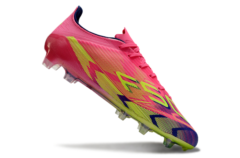 CHUTEIRA ADIDAS F50 ELITE CAMPO - VERDE E ROSA