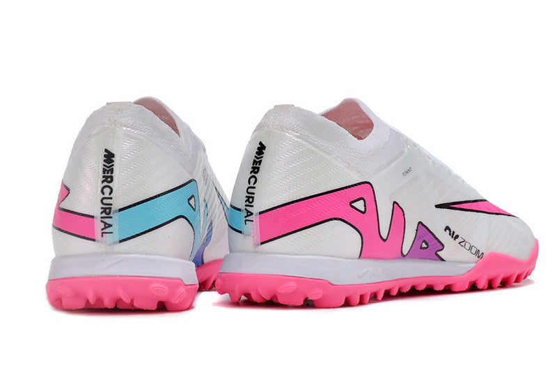 CHUTEIRA NIKE MERCURIAL AIR ZOOM VAPOR 15 ELITE SOCIETY - BRANCA E ROSA