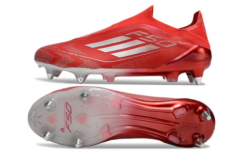 ADIDAS F50 LACELASS ELITE TRAVA MISTA - VERMELHA