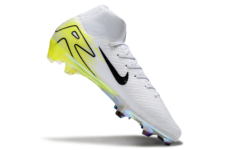 CHUTEIRA NIKE AIR ZOOM MERCURIAL SUPERFLY 10 ELITE CAMPO - BRANCA E AMARELA