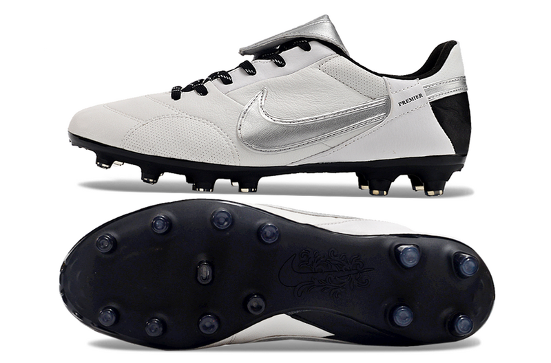 CHUTEIRA NIKE PREMIER III ELITE CAMPO - BRANCA E PRATA
