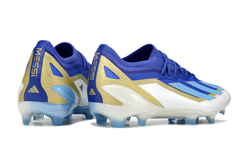 CHUTEIRA ADIDAS X CRAZYFAST.1 CAMPO "SPARK GEN10" - AZUL E BRANCA