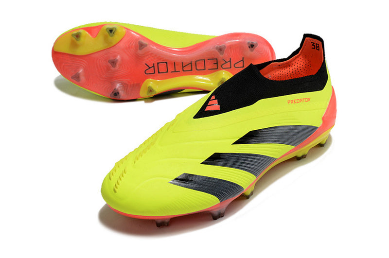 ADIDAS PREDATOR 24 LACELESS ELITE CAMPO "ENERGY CITRUS" - AMARELA E PRETA