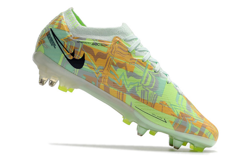 CHUTEIRA NIKE AIR ZOOM MERCURIAL VAPOR 15 ELITE TRAVA MISTA FIXA "BONDED" - VERDE