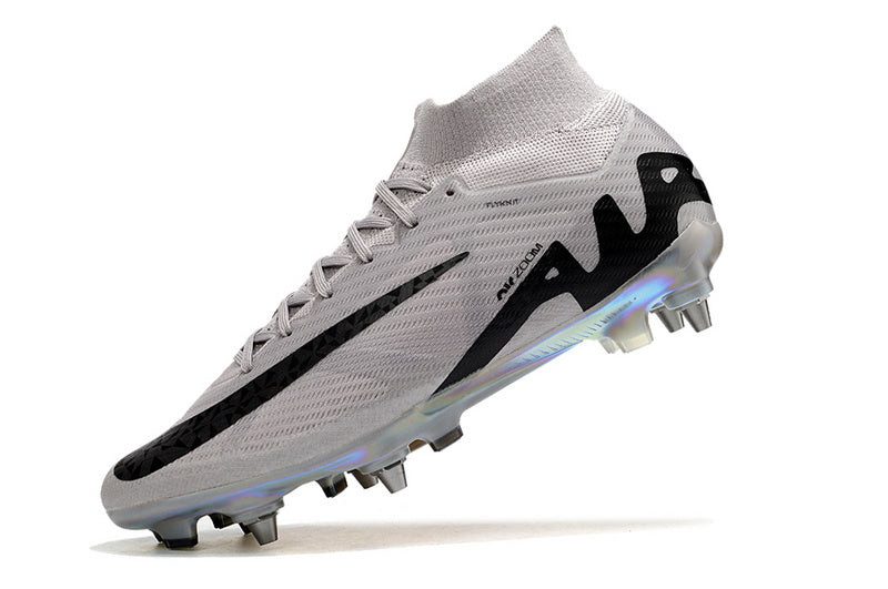 CHUTEIRA NIKE AIR ZOOM MERCURIAL SUPERFLY 9 ELITE TRAVA MISTA "RESING GEM" - CINZA E PRETA