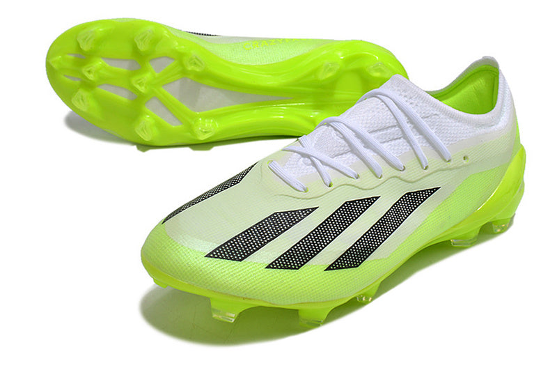 CHUTEIRA ADIDAS X CRAZYFAST.1 CAMPO "CRAZYRUSH" - VERDE E BRANCA