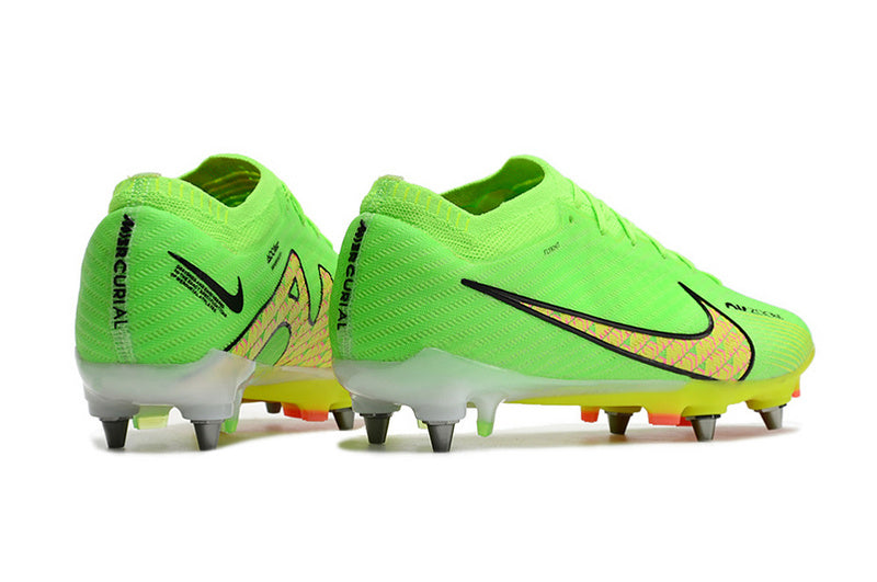 CHUTEIRA NIKE AIR ZOOM MERCURIAL VAPOR 15 ELITE TRAVA MISTA - VERDE E AMARELA