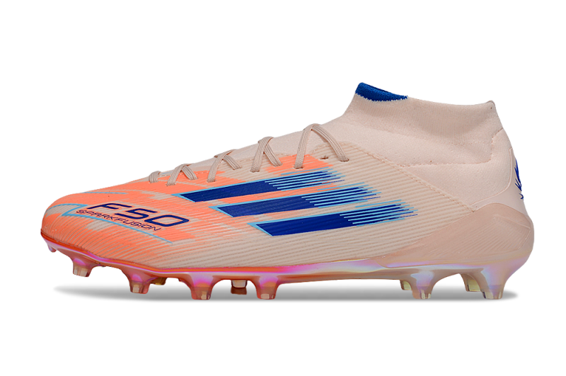 ADIDAS F50.1 MID ELITE CAMPO - LARANJA E AZUL