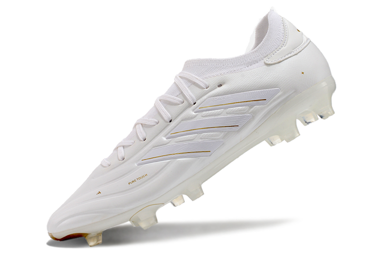 CHUTEIRA ADIDAS COPA PURE II CAMPO "PEARLIZED" BRANCA E DOURADA