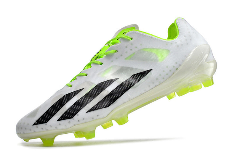 CHUTEIRA ADIDAS X CRAZYFAST+ CAMPO "STRONG" - BRANCA E VERDE