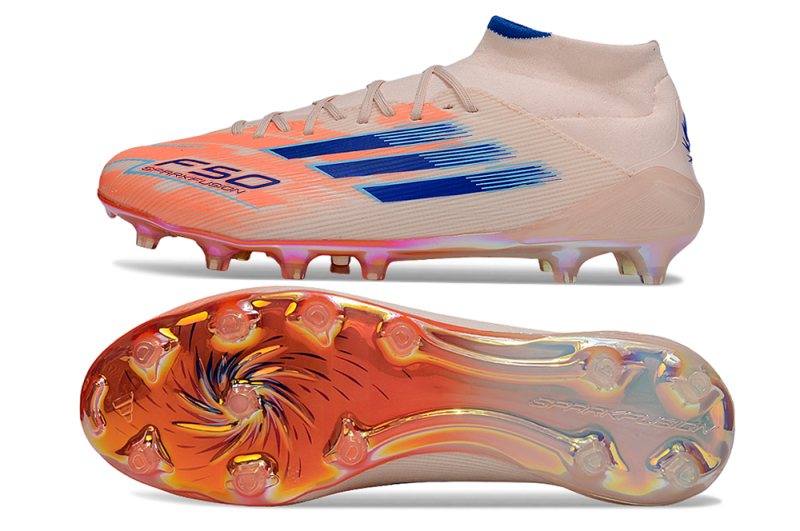 ADIDAS F50.1 MID ELITE CAMPO - LARANJA E AZUL