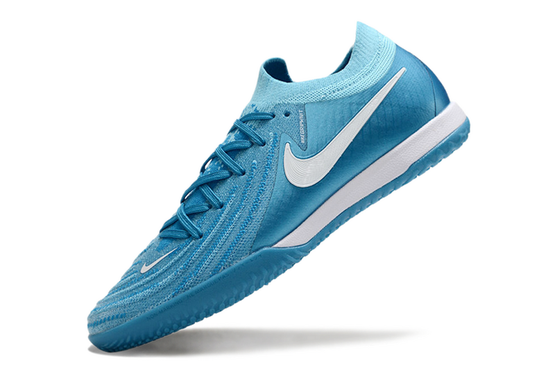 CHUTEIRA NIKE PHANTOM GX II ELITE FUTSAL "MAD AMBITION" - AZUL E BRANCA