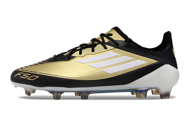 CHUTEIRA ADIDAS F50 ELITE CAMPO "TRIUNFO DOURADO" - PRETA E DOURADA