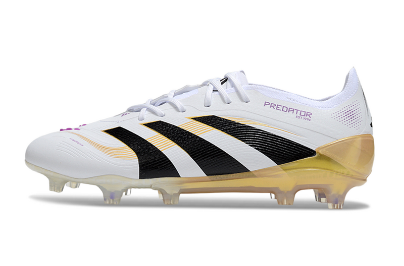 ADIDAS PREDATOR 25 ELITE CAMPO - BRANCA E DOURADA