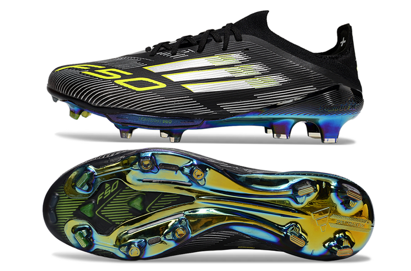 CHUTEIRA ADIDAS F50.1 LIGHTSTRIKE PRO ELITE CAMPO - PRETA E AMARELA