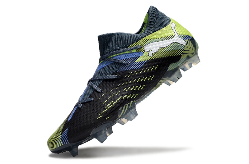 CHUTEIRA PUMA FUTURE 7 ULTIMATE CAMPO - AZUL E VERDE