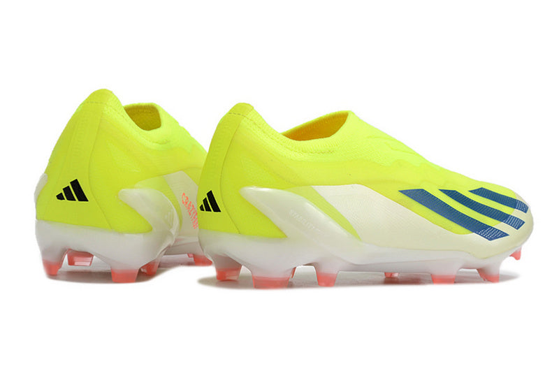 CHUTEIRA ADIDAS X CRAZYFAST+ CAMPO "SOLAR ENERGY" - VERDE E BRANCA
