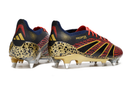 ADIDAS PREDATOR 24 ELITE TRAVA MISTA - PRETA, VERMELHA E DOURADA