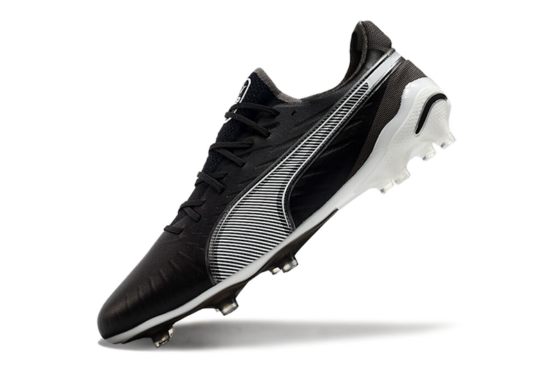 CHUTEIRA PUMA KING FG/AG CAMPO "ECLIPSE" - PRETA E BRANCA