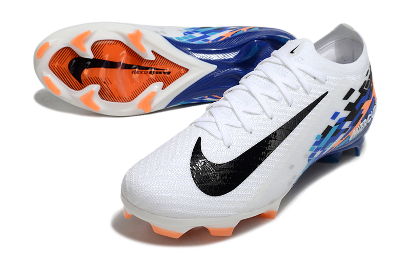 CHUTEIRA NIKE AIR ZOOM MERCURIAL VAPOR 16 ELITE CAMPO - BRANCA E AZUL