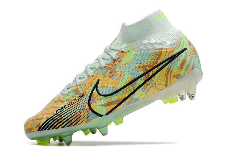 CHUTEIRA NIKE AIR ZOOM MERCURIAL SUPERFLY 9 ELITE TRAVA MISTA FIXA "BONDED" - VERDE