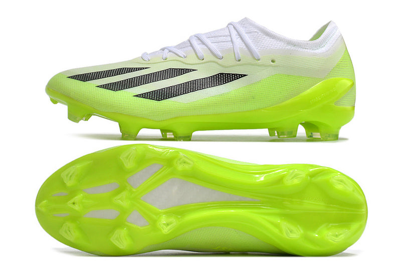 CHUTEIRA ADIDAS X CRAZYFAST.1 CAMPO "CRAZYRUSH" - VERDE E BRANCA