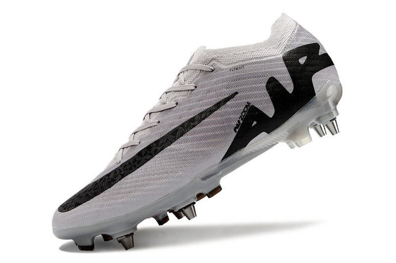 CHUTEIRA NIKE AIR ZOOM MERCURIAL VAPOR 15 ELITE TRAVA MISTA "RISING GEM" - CINZA E PRETA