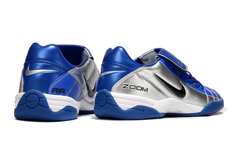 CHUTEIRA NIKE AIR ZOOM TOTAL 90 III FUTSAL - PRATA E AZUL