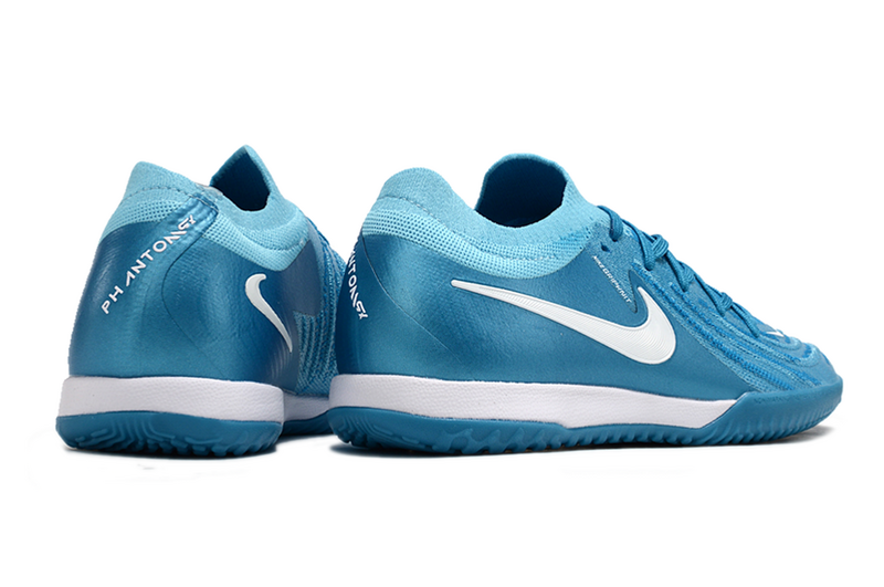 CHUTEIRA NIKE PHANTOM GX II ELITE FUTSAL "MAD AMBITION" - AZUL E BRANCA