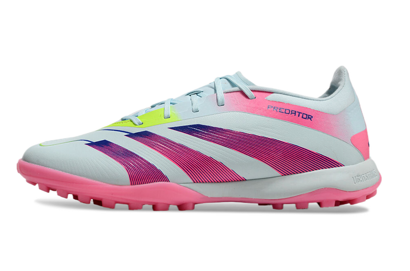 CHUTEIRA ADIDAS PREDATOR 24 ELITE SOCIETY "STELLAR ICON" - BRANCA E ROSA