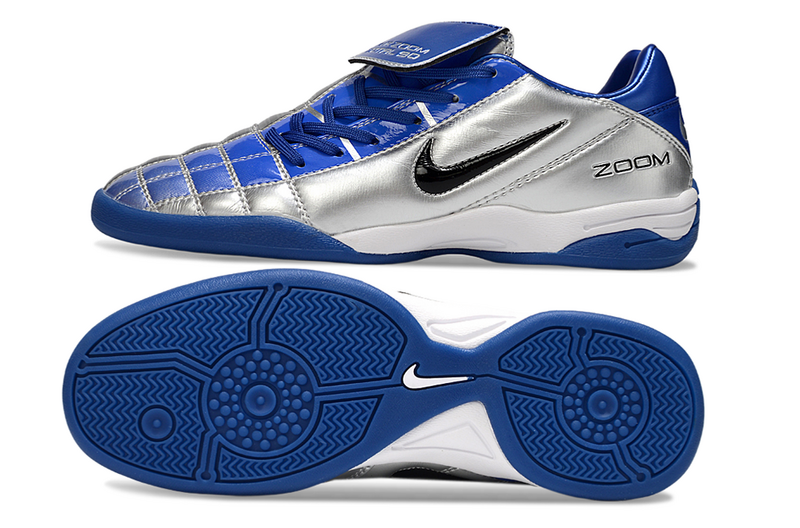 CHUTEIRA NIKE AIR ZOOM TOTAL 90 III FUTSAL - PRATA E AZUL