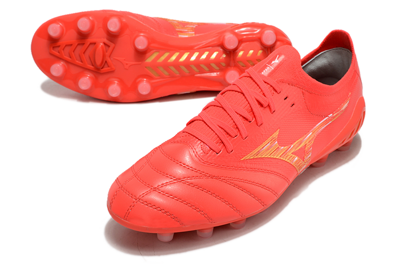 CHUTEIRA MIZUNO MORELIA NEO III JAPAN CAMPO - VERMELHA