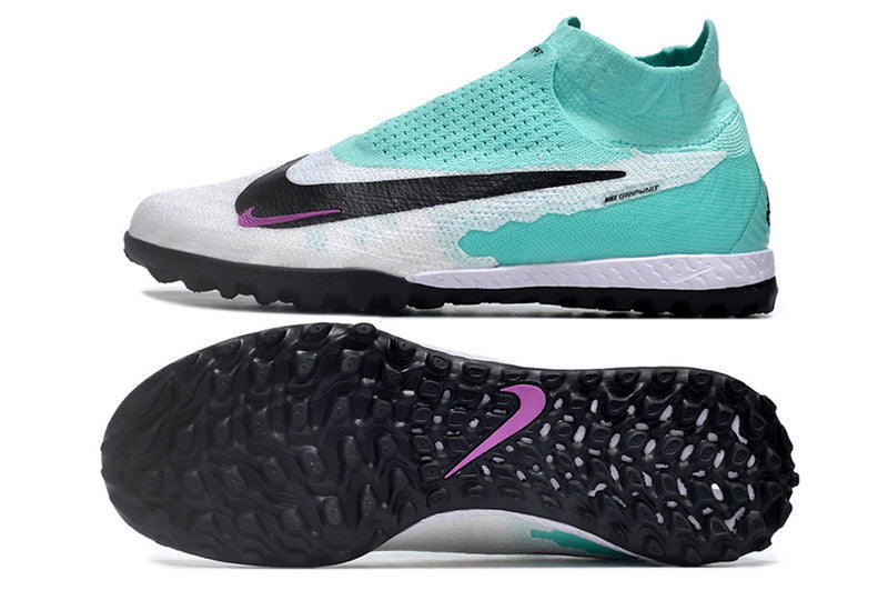 CHUTEIRA NIKE PHANTOM GX DYNAMIC FIT ELITE SOCIETY - BRANCA E AZUL