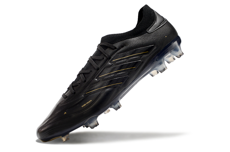 CHUTEIRA ADIDAS COPA PURE II CAMPO "DARKSPARK" PRETA E DOURADA