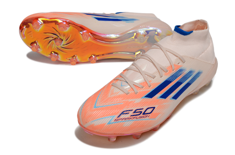 ADIDAS F50.1 MID ELITE CAMPO - LARANJA E AZUL