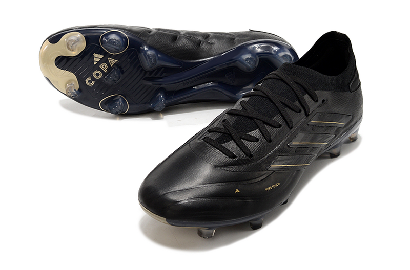 CHUTEIRA ADIDAS COPA PURE II CAMPO "DARKSPARK" PRETA E DOURADA