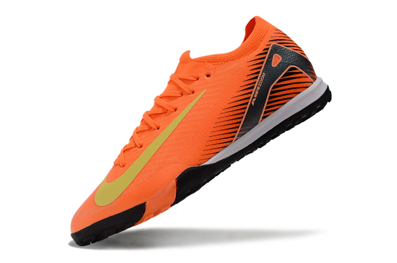 CHUTEIRA NIKE MERCURIAL AIR ZOOM VAPOR 16 ELITE SOCIETY - LARANJA E PRETA
