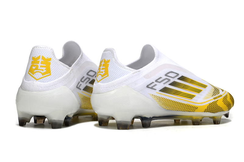 ADIDAS F50 LACELESS ELITE CAMPO - BRANCA E AMARELA