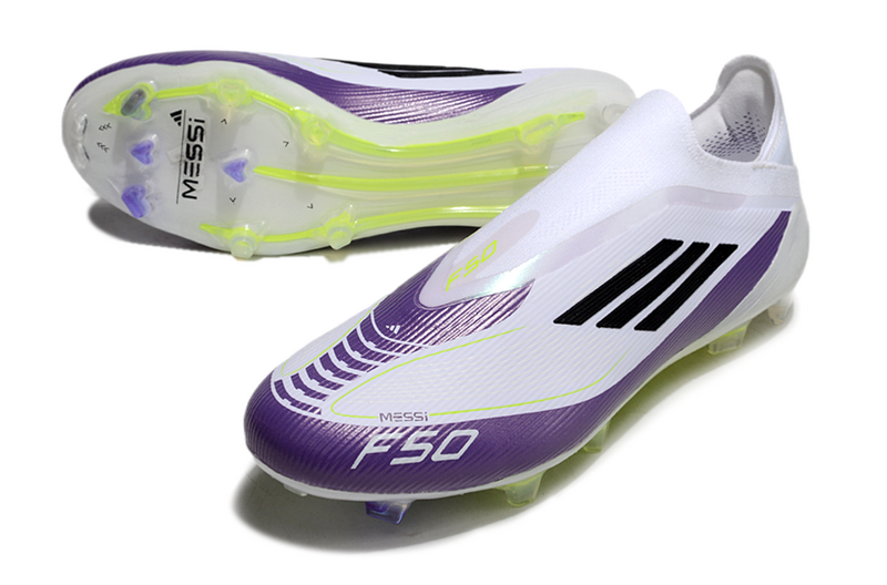 ADIDAS F50 LACELASS ELITE CAMPO - BRANCA E ROXA