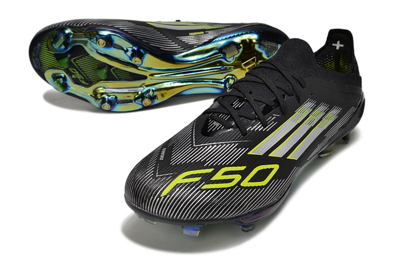 CHUTEIRA ADIDAS F50.1 LIGHTSTRIKE PRO ELITE CAMPO - PRETA E AMARELA