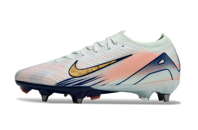 CHUTEIRA NIKE AIR ZOOM MERCURIAL VAPOR 16 ELITE TRAVA MISTA "DREAM SPEED 9" - VERDE ÁGUA E DOURADA