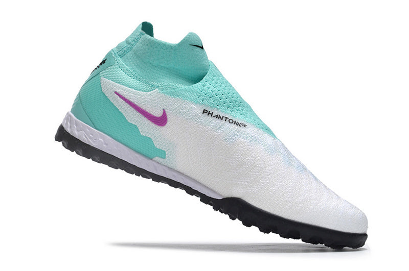 CHUTEIRA NIKE PHANTOM GX DYNAMIC FIT ELITE SOCIETY - BRANCA E AZUL