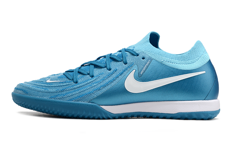 CHUTEIRA NIKE PHANTOM GX II ELITE FUTSAL "MAD AMBITION" - AZUL E BRANCA
