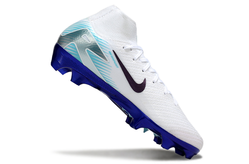 CHUTEIRA NIKE AIR ZOOM MERCURIAL SUPERFLY 10 ELITE CAMPO - BRANCA E AZUL