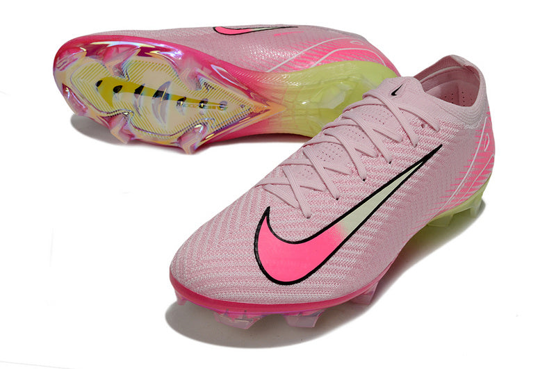 CHUTEIRA NIKE AIR ZOOM MERCURIAL VAPOR 16 ELITE CAMPO - ROSA E AMARELA