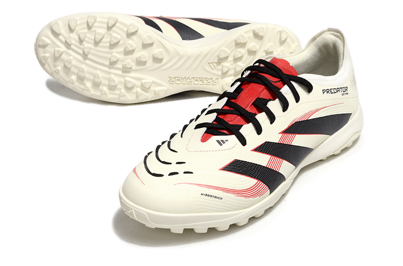 CHUTEIRA ADIDAS PREDATOR 25 ELITE SOCIETY - BEGE E VERMELHA