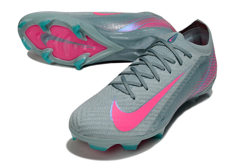 CHUTEIRA NIKE AIR ZOOM MERCURIAL VAPOR 16 ELITE CAMPO "PRISM" - VERDE E ROSA