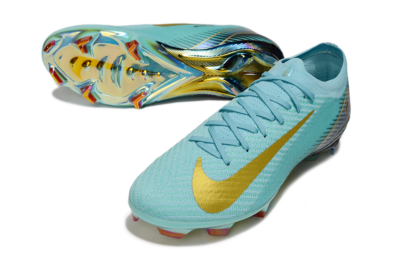 CHUTEIRA NIKE AIR ZOOM MERCURIAL VAPOR 16 ELITE CAMPO - VERDE E DOURADA
